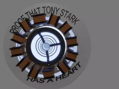 ArcReactor avengers iron man logo 3D model