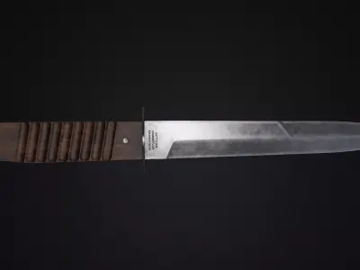 German Trench Knife Low-poly 3D model