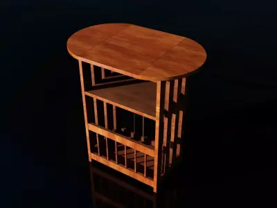 Wooden Table Free 3D model order