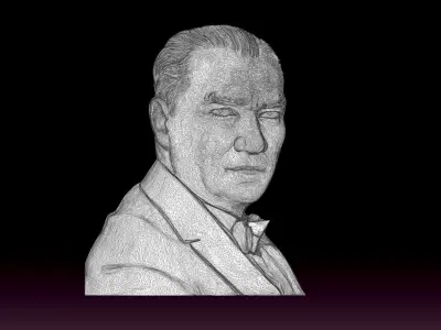 ataturk portrait 3D print model