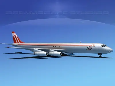 Douglas DC-8-63F TAC Cargo 3D model