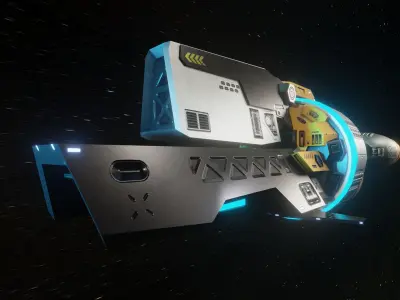 Gladius Spaceship Low-poly 3D model