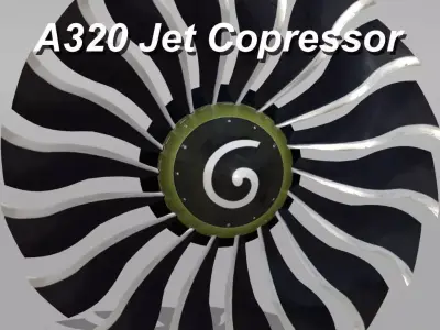 Airbus 320 Neo Jet Blade Low-poly 3D model