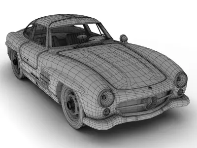 Mercedes-Benz 300SL 3D model purchase