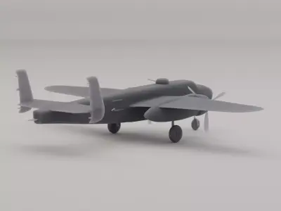 B-25 Mitchell Bomber 3D print model