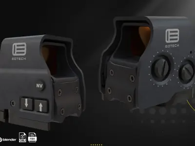 10 Scopes Game Ready Low-poly 3D model