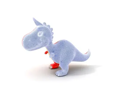 Cute Cartoon Dinosaur Model Pack Low-poly 3D model