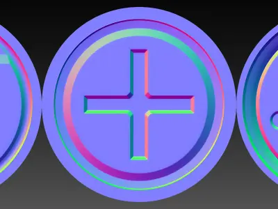 90 Bolt Hard Surface for Substance Painter Low-poly 3D model