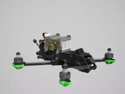 Game Ready iFlight Nazgul Evoque F5X FPV Drone Low-poly 3D model