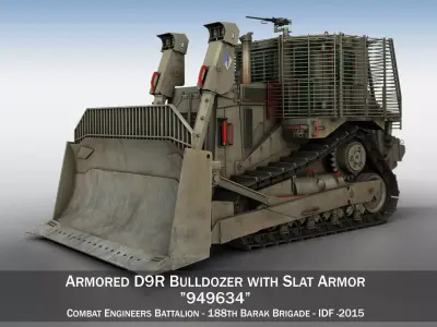 Armored D9R Bulldozer - 949634 - IDF 3D model