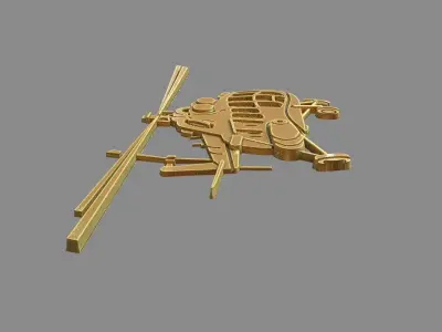 MI 8 helicopter side view 3D print model