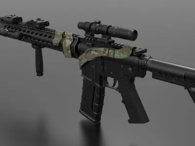 m4 Tactical Fps - Tps Low-poly 3D model