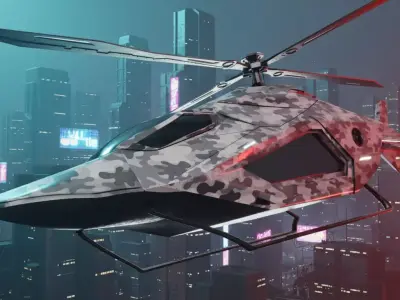  Futuristic Fighter Jet High Detail 3D Model 3D model