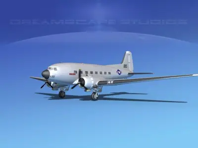 Douglas C-47 Dakota NASA V1 3D model
