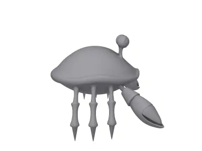 Crab cartoon 3D model