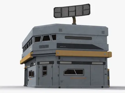 Sci-Fi Industrial x24 Low-poly 3D model