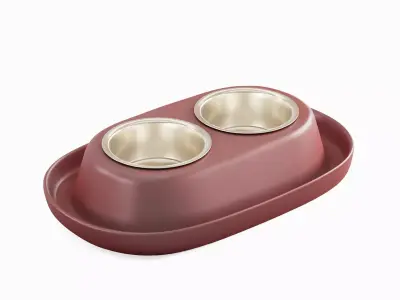 Plastic Pet Bowl 03 3D model