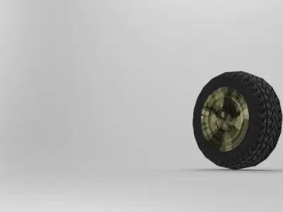 Military Wheel - Tyre - Tire Low-poly 3D model