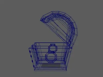 Treasure Box Low Poly Low-poly 3D model