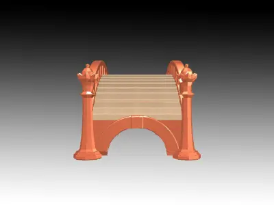 Aquarium Ornaments old bridge 3D print model