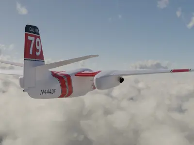 S-2T Cal Fire Bomber 3D model
