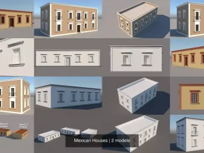 Mexican Houses 3D Model Collection