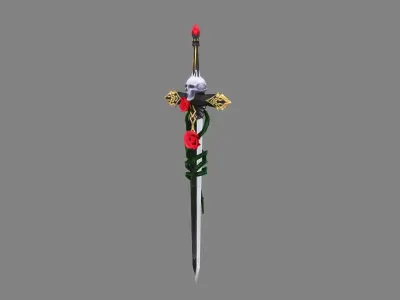 Vampire Count Sabre Low-poly 3D model