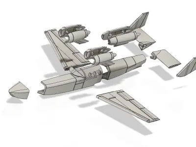 Convair Submarine Aircraft 3D print model