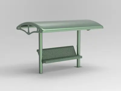 Outdoor Bench 3D model shop