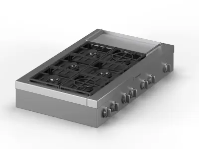 KitchenAid Gas Rangetop KCGC558JSS 3D model