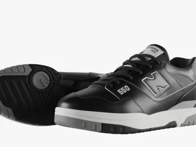 New Balance 550 Black 3D model
