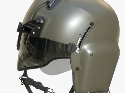 Pilot Helmet Gentex HGU 56P 3D model