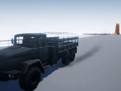 Military Truck Low-poly 3D model