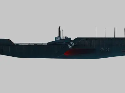 Military submarine 3D model