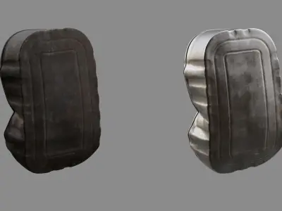 Crushed Fish Can 03 3D model