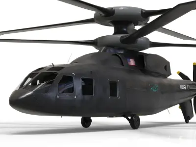 Sikorsky Boeing SB 1 Defiant helicopter 3D model