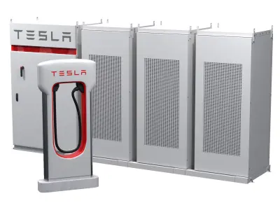 Tesla Storage System and Charger 3D model
