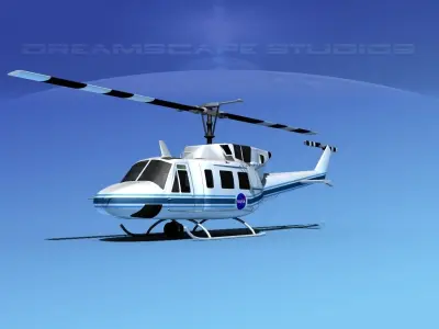 Bell UH-1N Twin Huey NASA 3D model