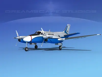 Beechcraft C-6 Transport USAF 3D model