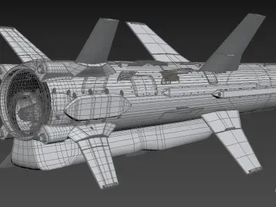 R-360 Neptune Missile 3D model