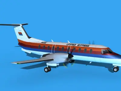 Embraer EMB120 United Airlines Express 1 3D model