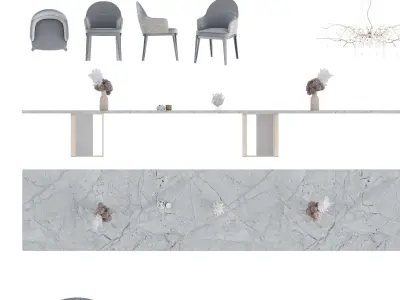 FLOOR PLAN 2d furniture top view 3D render realistic part 1 3D model