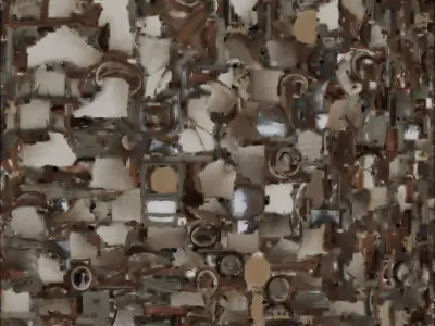 Armored Battle Polar Bear 3D Model - Heavy War Beast Low-poly 3D model