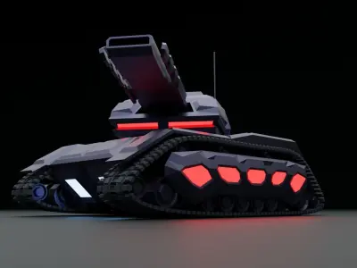 Tank - Scifi - Terminator Mk1 Low-poly 3D model