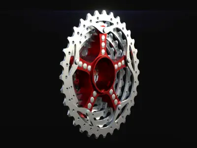 SRAM cassette PG990 Low-poly 3D model