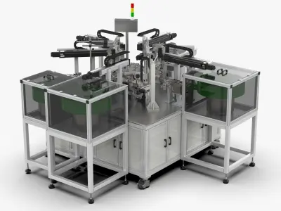 Automatic Electric Push Rod Inner Tube Assembly Machine 3D model