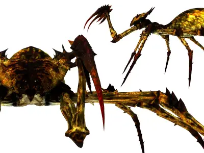 Rigged Monster Spider Horror Fantasy Creature 3D model