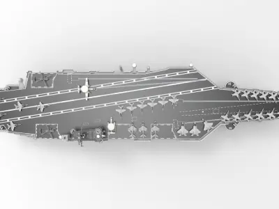 aircraft carrier USS Nimitz CVN 68 3D model