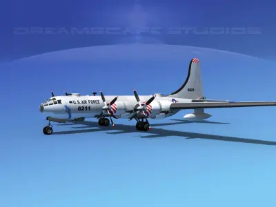 Boeing B-50 Superfortress V05 3D model