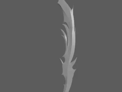 Fantasy Throwing Knife Low-poly 3D model